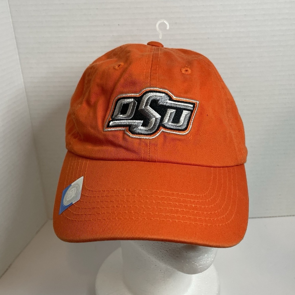 OSU‎ Oklahoma State Cowboys Logo Hat Cap Strap Back Orange Adjustable Mens